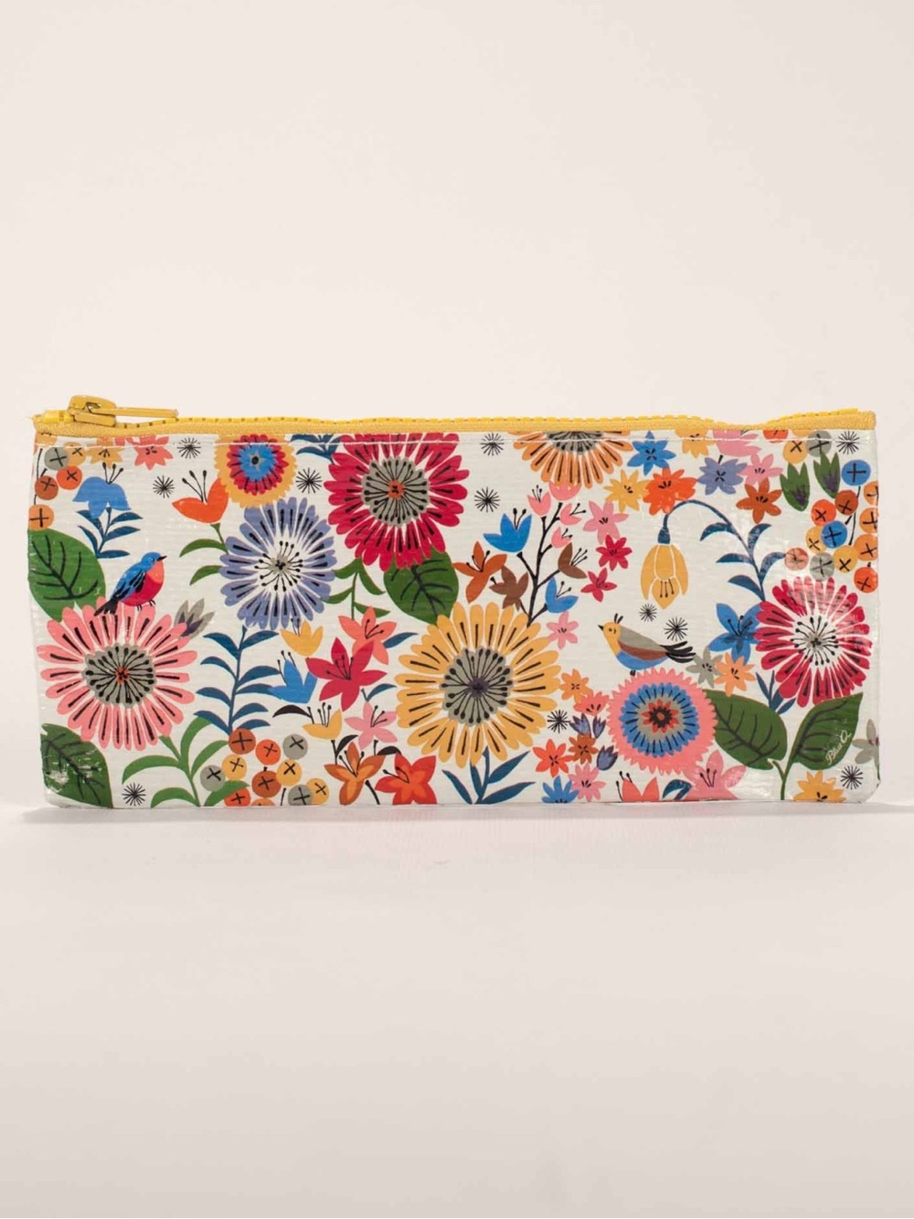 Blue Q Floral Field Zipper Pouch in Bright Multicolors